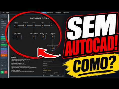Diagrama de Blocos Solar SEM AutoCAD! (Passo a Passo Rápido)