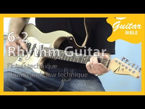 Rhythm guitar Lesson(6-2)  Finger technique, Thumb and claw technique