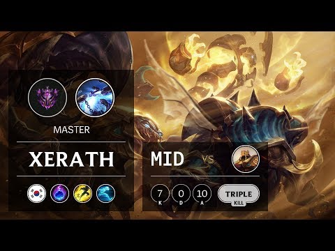 Xerath Mid vs Azir - KR Master Patch 9.10