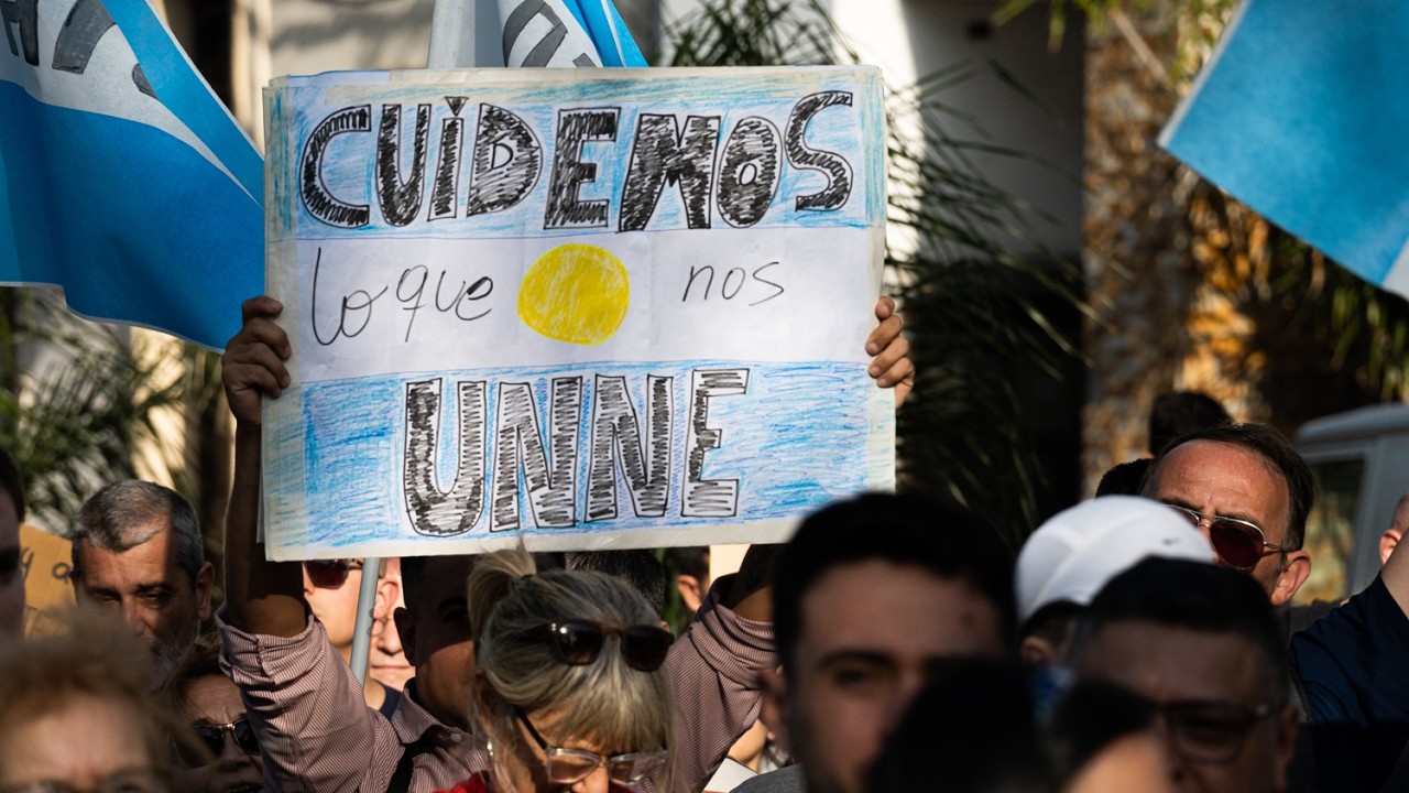 Manifestación en defensa de la universidad pública