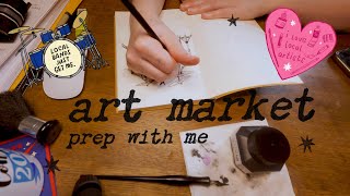 my first art market 🪻 prep with me