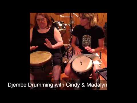 Djembe Drumming with Cindy & Madalyn ~ Houston GoGirls ~ X8 Drums