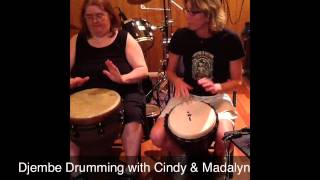 Djembe Drumming with Cindy & Madalyn ~ Houston GoGirls ~ X8 Drums