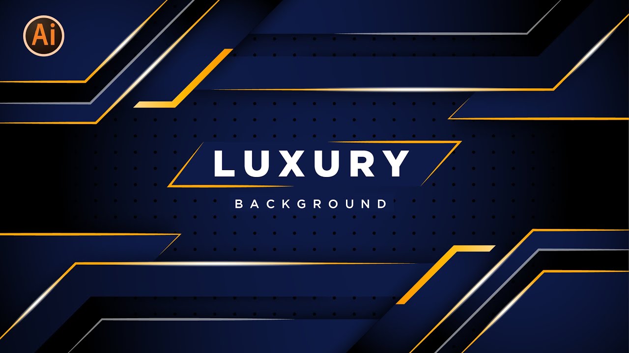 Luxury Background With Gold & Navy Blue Gradient | Adobe Illustrator Tutorial