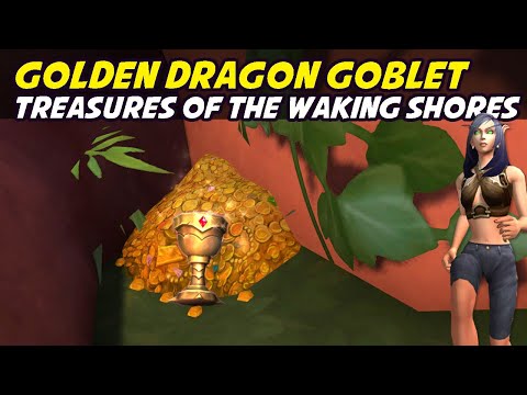 Replica Dragon Goblet - Treasures of The Waking Shores (Golden Dragon Goblet toy)