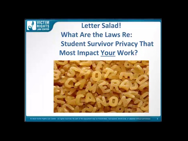 Identifying and Protecting Campus Survivors’ Privacy Rights: Schools, SANEs, and Student Survivors (May 2019)
