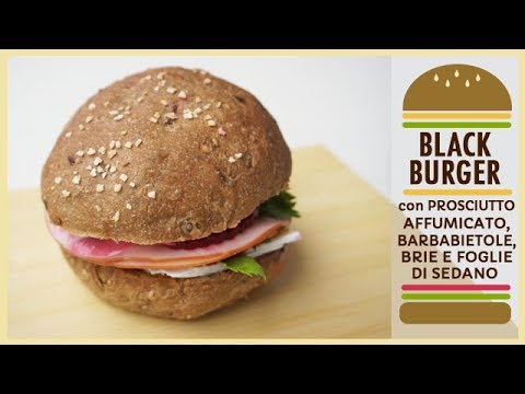 IL PANINO PERFETTO | BLACK BURGER | prosciutto affumicato, barbabietole, Brie e sedano
