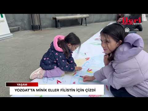 Yozgat’ta minik eller Filistin için çizdi | İleri Gazetesi