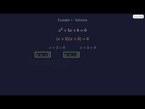 Solving Quadratic Equations by Factorization