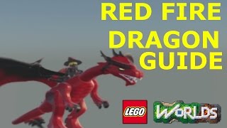 RED FIRE DRAGON! LEGO WORLDS.