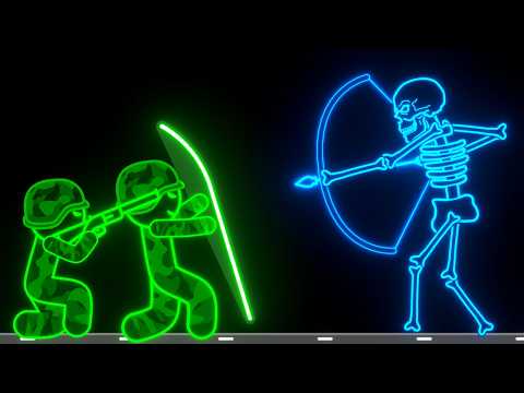 Military vs Skeletons - Semifinals 1 of Stickman Tower War Intergalactic Tournament