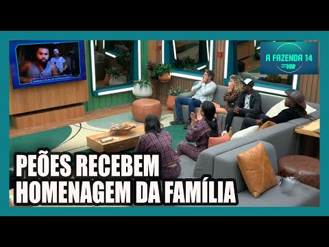 A Fazenda: Peões recebem homenagem emocionante da família