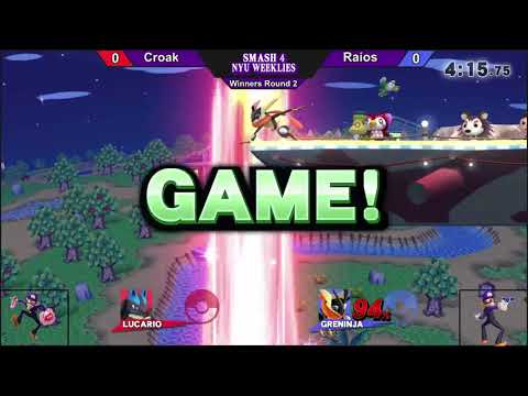 Croak (Greninja) vs Raios (Lucario, Ness) - WR2 - NYU Spring '18 Weekly #4