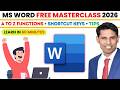 Microsoft Word For Beginner To Advanced MS Word Masterclass 2026 In Hindi