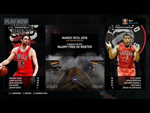 NBA 2K16 - Gameplay | PS4 - Toronto Raptors VS Chicago Bulls - March 14, 2016 [WIE]