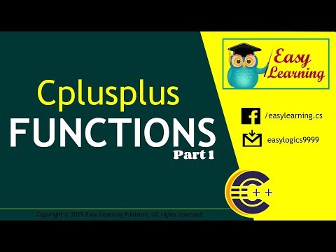 Lecture 6 - Introduction to Functions in C++ (HINDI/URDU) | Part 1  | Easy Learning Classroom Video