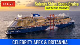 SHIPS TV -  Celebrity Apex and P&O Britannia Cruise Ship Departing Port of Southampton (LIVE)