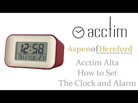 Acctim Alta Alarm Clock How To Set the Clock and Alarm