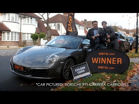 Winner! Week 46 2016 - Porsche 911 Carrera plus £10,000 (Nov 14th - Nov 20th 2016)