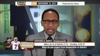 preview picture of video 'Will Colin Kaepernick and the 49ers Defeat The Saints     ESPN First Take'