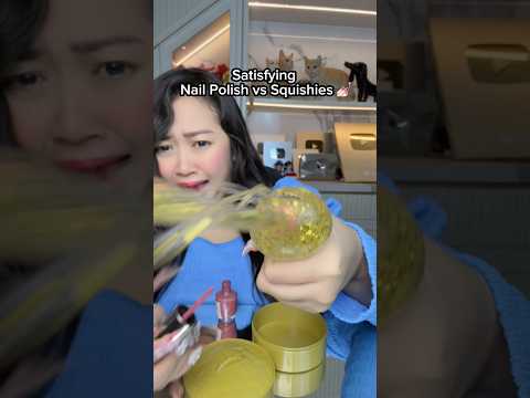 SATISFYING NAIL POLISH VS SQUISHIES 💅🏻 | Klara Tania #shorts
