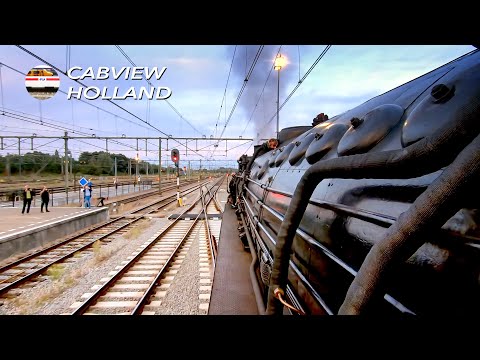 Spectacular 1940’s German steam cab ride 100kph: Roosendaal - Rotterdam CABVIEW HOLLAND SSN 18/9/21