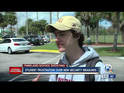 Stoneman Douglas students back from Spring Break, wearing clear backpacks
