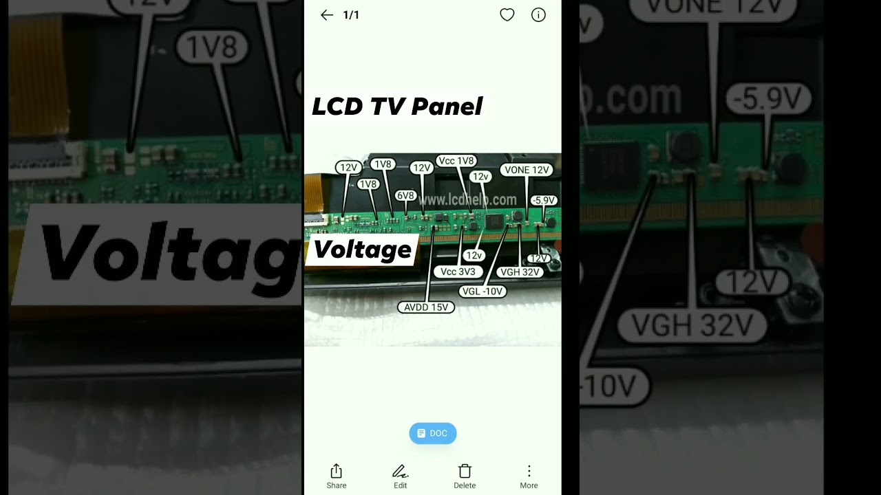 LCD TV PANEL VOLTAGE #short #shortvideo #ytshorts #subscribe #support #like