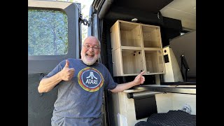 Pleasureway Tofino Rear Cabinet Hacks - add more Cabinet Storage - Class B RV - Storage Hack Camper