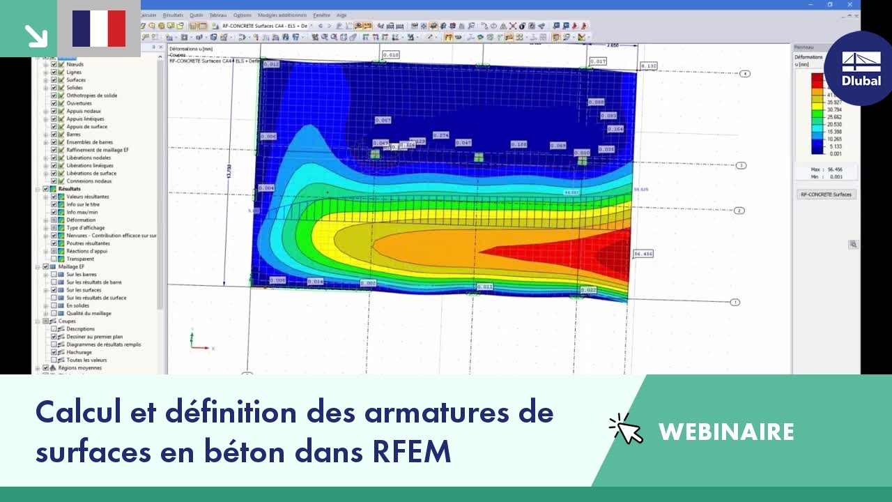 Webinaire: Calcul et définition des armatures de surfaces en béton dans RFEM