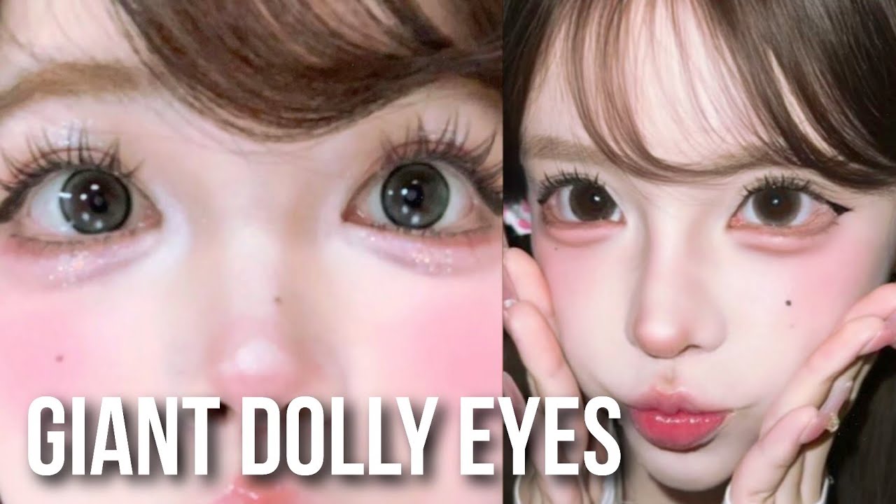 「experimental」BIGGEST DOLL EYES + aegyo-sal + double eyelid + lashes & eyeliner
