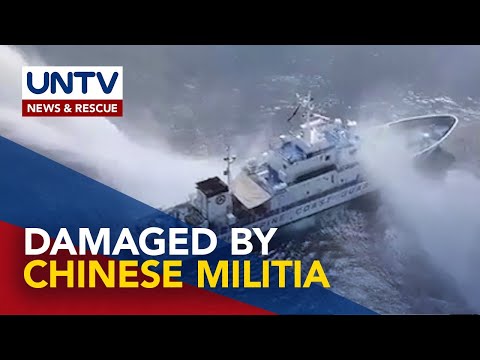 2 PH ships damaged after Chinese Coast Guard fires water cannons near Bajo de Masinloc