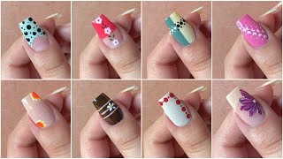 8 Easy nail art designs for beginners || Simple Nail art at home