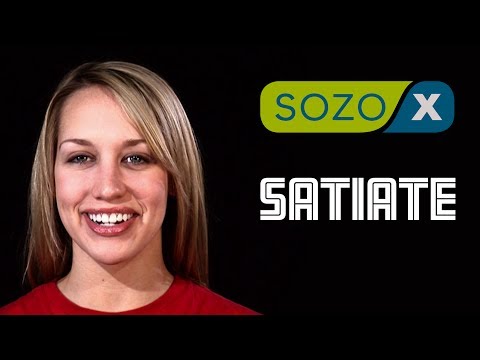 Part of a video titled High Definition Video English Pronunciation - SATIATE - #226