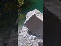 pushing a 600 pound rock into water #splash #asmr #rock