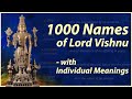 VishnuSahasranamam Clear Slow Chant Of Individual Names With Meanings