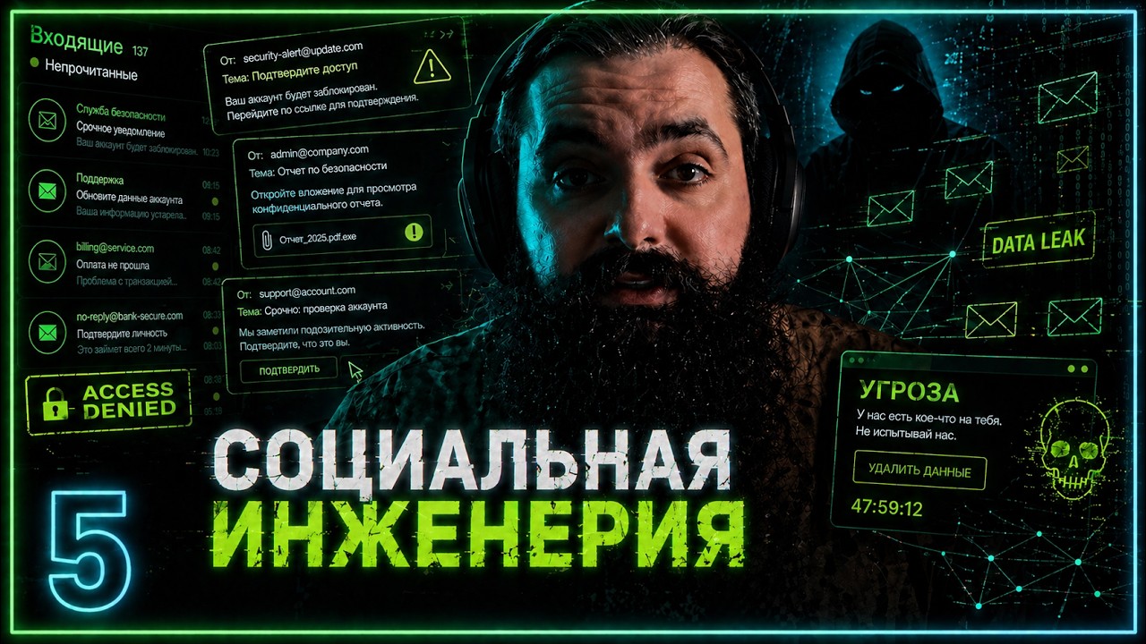 СОЦИАЛЬНАЯ ИНЖЕНЕРИЯ: РАЗБОР ПОЧТОВОГО ШАНТАЖА И МЕХАНИКА АТАК | Урок 5
