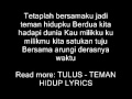 Tulus - Teman Hidup Lirik 