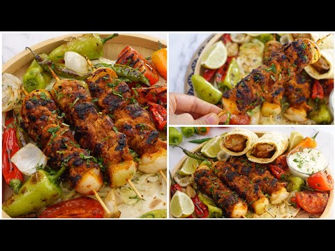 Shish Tawook kebab,Lebanese Chicken Kabob,Chicken wrap By Recipes Of The World 