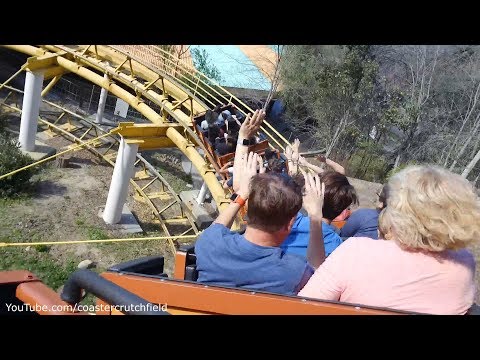 Back row point of view footage of Gold Rusher