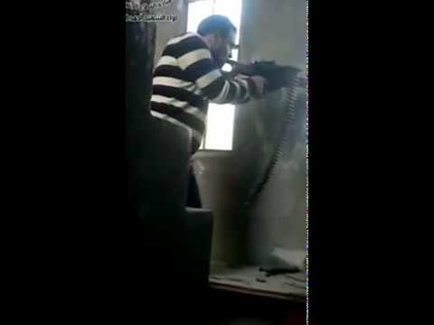 استهداف تحركات قوات النظام في كتيبة التسليح بواسطة رشاش بي كي سي من قبل الملازم أول شريف الكايد قائد لواء الشهيد أحمد الخلف