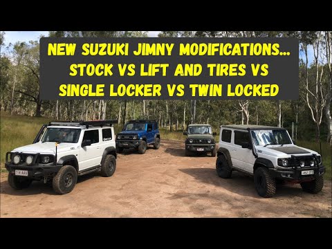 New JB74 Suzuki Jimny Modifications | Stock vs Lift and Tyres vs Rear Air Locker vs Twin Air Lockers