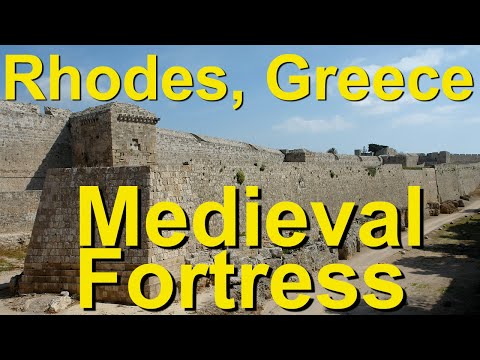 Rhodes, Greece - a medieval fortress in the Greek Islands
