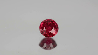2.12-Carat Rare Unheated 7mm Round Fiery Rich Pinkish Red Ruby