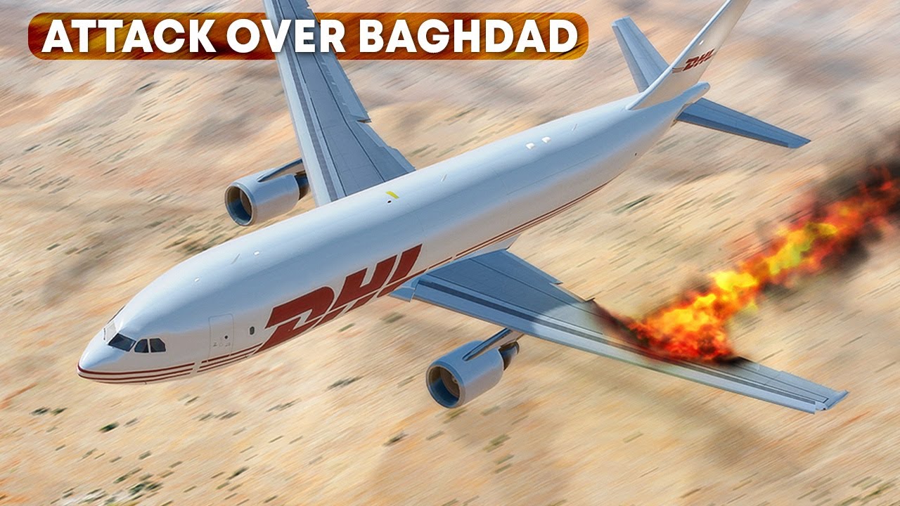 Terrifying Moments as Missile Hits a DHL Aircraft After Takeoff | Attack Over Bagdad