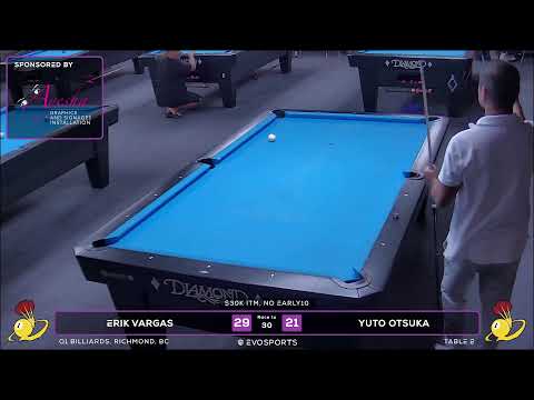 ERIK VARGAS vs YUTO OTSUKA - Q1 BILLIARDS - TABLE 2 | EvoSports