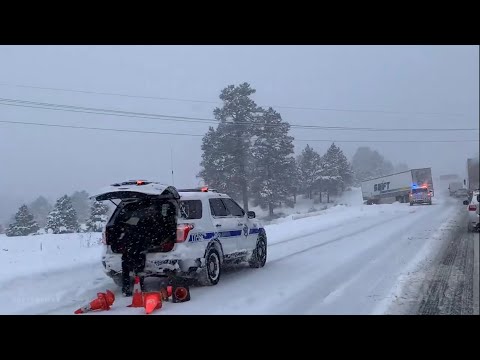 01-26-2021 Williams, AZ - Dangerous Road Conditions on I-40 with Crashes