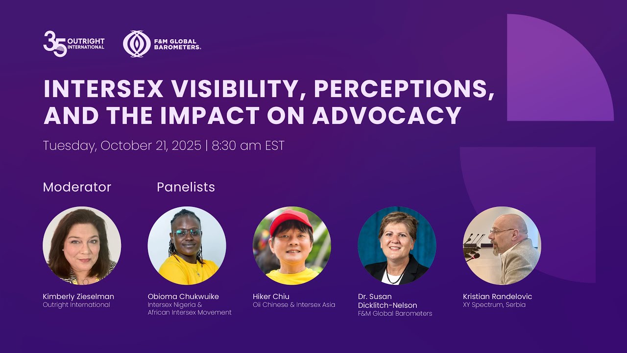 Intersex Visibility, Perceptions, and the Impact on Advocacy Webinar 2025