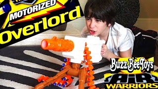 Buzz Bee Air Warrior motorized Overlord blaster automatic gun with Robert-Andre!