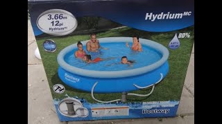 Bestway Hydrium 12 ft Pool Setup Complete Guide! Fast Set Inflatable Ring Pool Setup Instructions